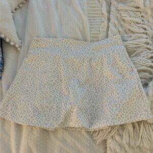 Altar'd State Cream Leopard Mini Skirt